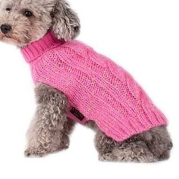 Kyeese Dog Sweater Pink Small dogs Sweater pet Coat Size Large - Picture 1 of 9
